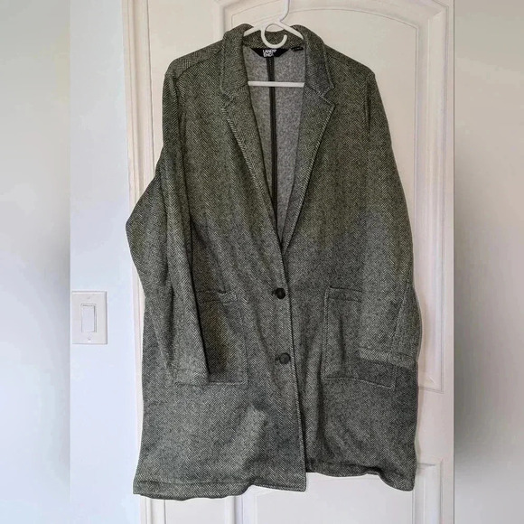 Lands' End Jackets & Blazers - Green and White Herringbone Blazer Jacket Land's End Size 2X